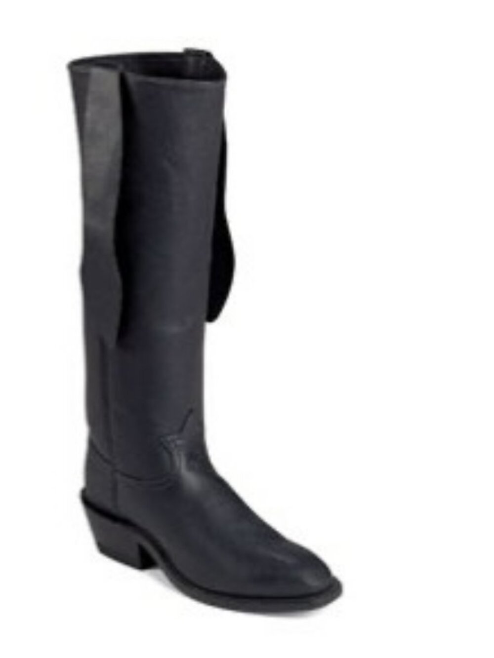 Tony Lama Dominion Old West Shooter Boots Men’s 8D Black Leather 17” Stovepipe